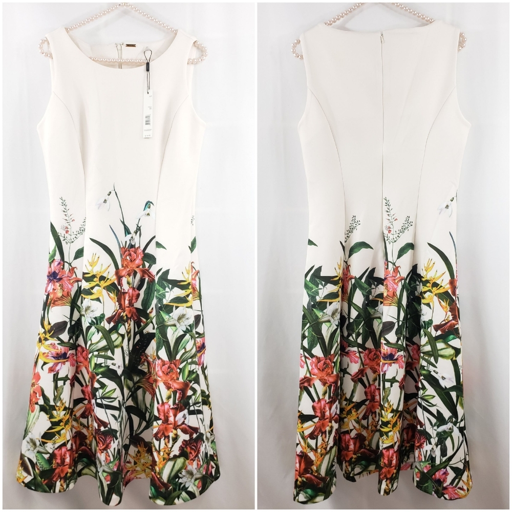 T Tahari Fit & Flare Floral Dress - Picture 2 of 8